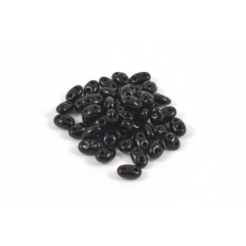 Twin bead 2.5x5mm opaque black